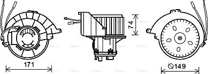 Ava Quality Cooling OL8627 - Вентилятор салона autospares.lv