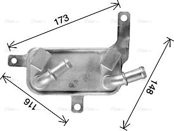 Ava Quality Cooling OL3708 - Масляный радиатор, автоматическая коробка передач autospares.lv