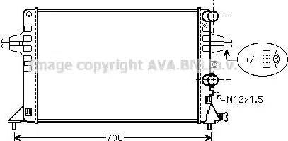 Ava Quality Cooling OL 2444 - Радиатор, охлаждение двигателя autospares.lv