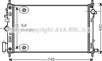 Ava Quality Cooling OL 2470 - Радиатор, охлаждение двигателя autospares.lv