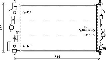 Ava Quality Cooling OL 2546 - Радиатор, охлаждение двигателя autospares.lv