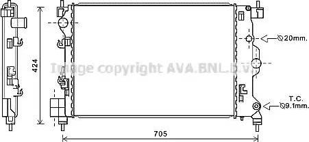 Ava Quality Cooling OL2666 - Радиатор, охлаждение двигателя autospares.lv