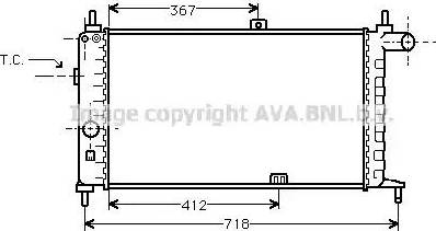 Ava Quality Cooling OLA2064 - Радиатор, охлаждение двигателя autospares.lv