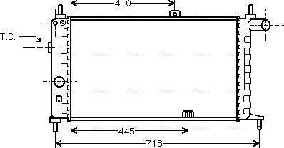 Ava Quality Cooling OL 2066 - Радиатор, охлаждение двигателя autospares.lv