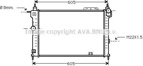 Ava Quality Cooling OL 2028 - Радиатор, охлаждение двигателя autospares.lv