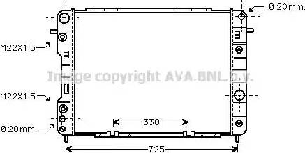 Ava Quality Cooling OL 2199 - Радиатор, охлаждение двигателя autospares.lv