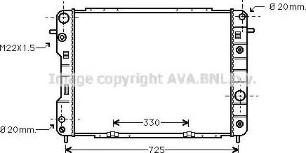 Ava Quality Cooling OL 2198 - Радиатор, охлаждение двигателя autospares.lv