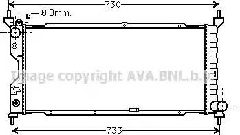 Ava Quality Cooling OL 2185 - Радиатор, охлаждение двигателя autospares.lv