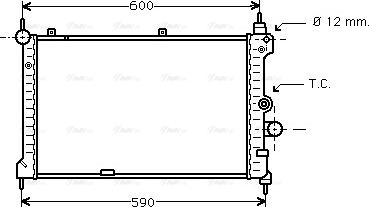 Ava Quality Cooling OL 2127 - Радиатор, охлаждение двигателя autospares.lv