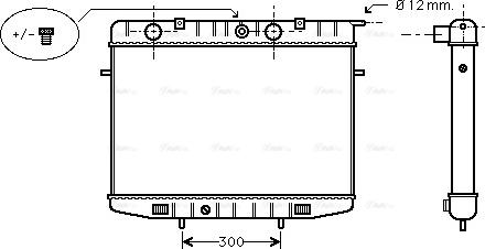 Ava Quality Cooling OL 2175 - Радиатор, охлаждение двигателя autospares.lv