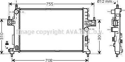 Ava Quality Cooling OL 2380 - Радиатор, охлаждение двигателя autospares.lv