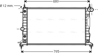 Ava Quality Cooling OL 2324 - Радиатор, охлаждение двигателя autospares.lv