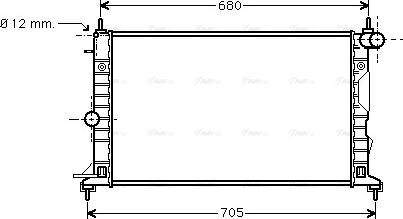 Ava Quality Cooling OL2323 - Радиатор, охлаждение двигателя autospares.lv