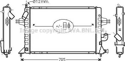 Ava Quality Cooling OL 2294 - Радиатор, охлаждение двигателя autospares.lv