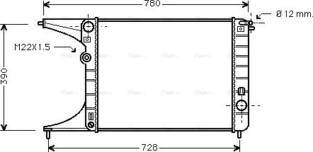 Ava Quality Cooling OL 2245 - Радиатор, охлаждение двигателя autospares.lv