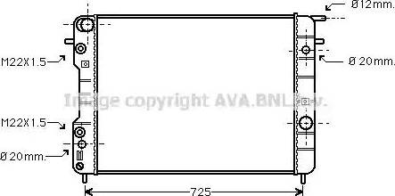 Ava Quality Cooling OL 2247 - Радиатор, охлаждение двигателя autospares.lv