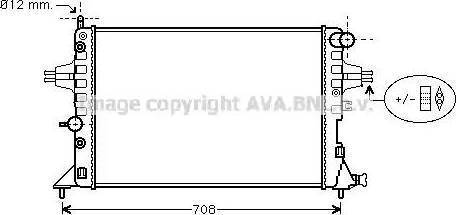 Ava Quality Cooling OL 2254 - Радиатор, охлаждение двигателя autospares.lv