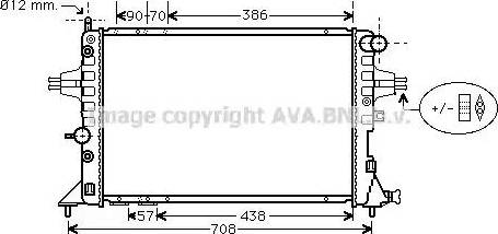 Ava Quality Cooling OL 2253 - Радиатор, охлаждение двигателя autospares.lv