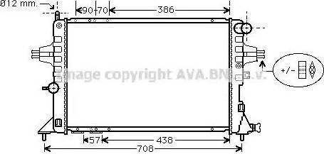 Ava Quality Cooling OL 2252 - Радиатор, охлаждение двигателя autospares.lv