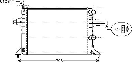 Ava Quality Cooling OL 2257 - Радиатор, охлаждение двигателя autospares.lv