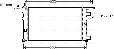 Ava Quality Cooling OL 2261 - Радиатор, охлаждение двигателя autospares.lv