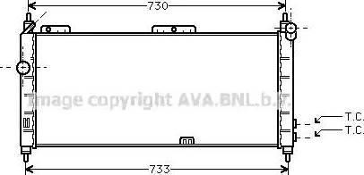 Ava Quality Cooling OL 2203 - Радиатор, охлаждение двигателя autospares.lv