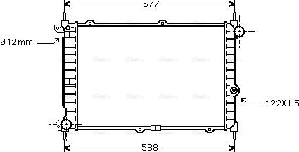 Ava Quality Cooling OL 2207 - Радиатор, охлаждение двигателя autospares.lv