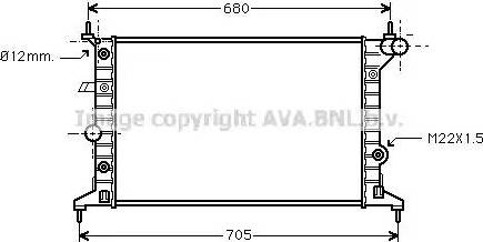 Ava Quality Cooling OL 2219 - Радиатор, охлаждение двигателя autospares.lv