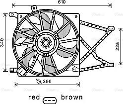 Ava Quality Cooling OL7544 - Вентилятор, охлаждение двигателя autospares.lv