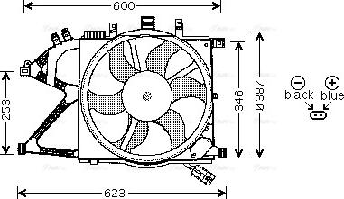 Ava Quality Cooling OL 7506 - Вентилятор, охлаждение двигателя autospares.lv