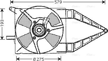 Ava Quality Cooling OL 7503 - Вентилятор, охлаждение двигателя autospares.lv