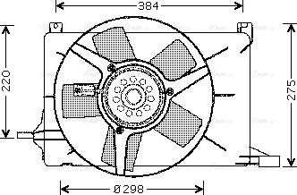 Ava Quality Cooling OL 7502 - Вентилятор, охлаждение двигателя autospares.lv