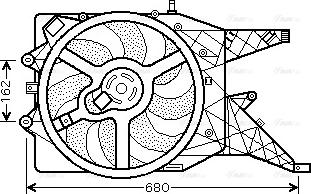 Ava Quality Cooling OL 7514 - Вентилятор, охлаждение двигателя autospares.lv