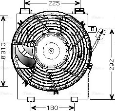 Ava Quality Cooling OL 7518 - Вентилятор, охлаждение двигателя autospares.lv