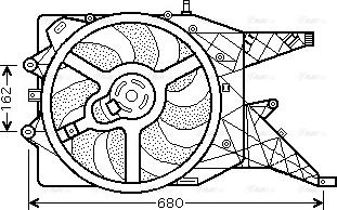 Ava Quality Cooling OL 7513 - Вентилятор, охлаждение двигателя autospares.lv