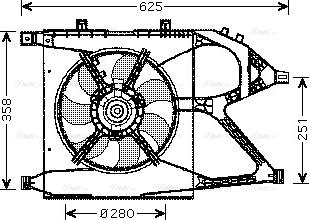 Ava Quality Cooling OL 7517 - Вентилятор, охлаждение двигателя autospares.lv