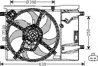 Ava Quality Cooling OL 7539 - Вентилятор, охлаждение двигателя autospares.lv