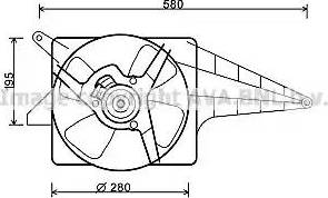 Ava Quality Cooling OL 7535 - Вентилятор, охлаждение двигателя autospares.lv