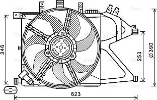 Ava Quality Cooling OL7672 - Вентилятор, охлаждение двигателя autospares.lv