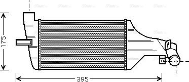 Ava Quality Cooling OLA4374 - Интеркулер, теплообменник турбины autospares.lv