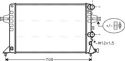 Ava Quality Cooling OLA2444 - Радиатор, охлаждение двигателя autospares.lv