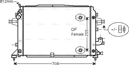 Ava Quality Cooling OLA2460 - Радиатор, охлаждение двигателя autospares.lv