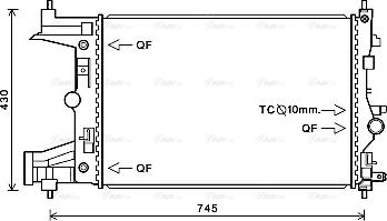 Ava Quality Cooling OLA2486 - Радиатор, охлаждение двигателя autospares.lv