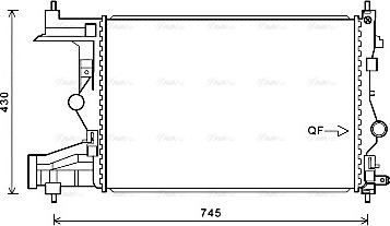 Ava Quality Cooling OLA2487 - Радиатор, охлаждение двигателя autospares.lv