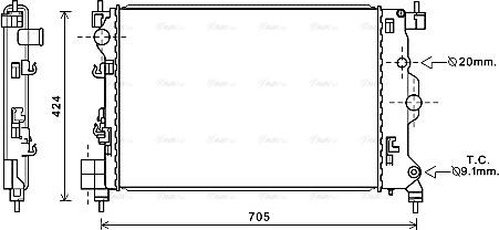 Ava Quality Cooling OLA2666 - Радиатор, охлаждение двигателя autospares.lv