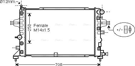 Ava Quality Cooling OLA2625 - Радиатор, охлаждение двигателя autospares.lv