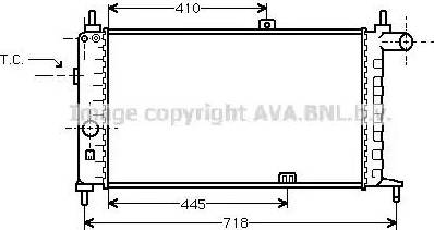 Ava Quality Cooling OLA2066 - Радиатор, охлаждение двигателя autospares.lv