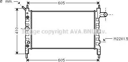 Ava Quality Cooling OLA2026 - Радиатор, охлаждение двигателя autospares.lv