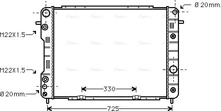 Ava Quality Cooling OLA2199 - Радиатор, охлаждение двигателя autospares.lv