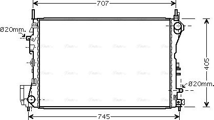 Ava Quality Cooling OLA2395 - Радиатор, охлаждение двигателя autospares.lv